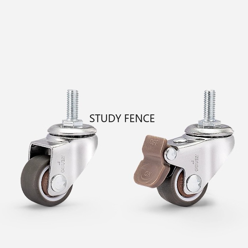 Furniture Rotating Hardware - Rodízios de borracha silenciosos, 4 unidades,