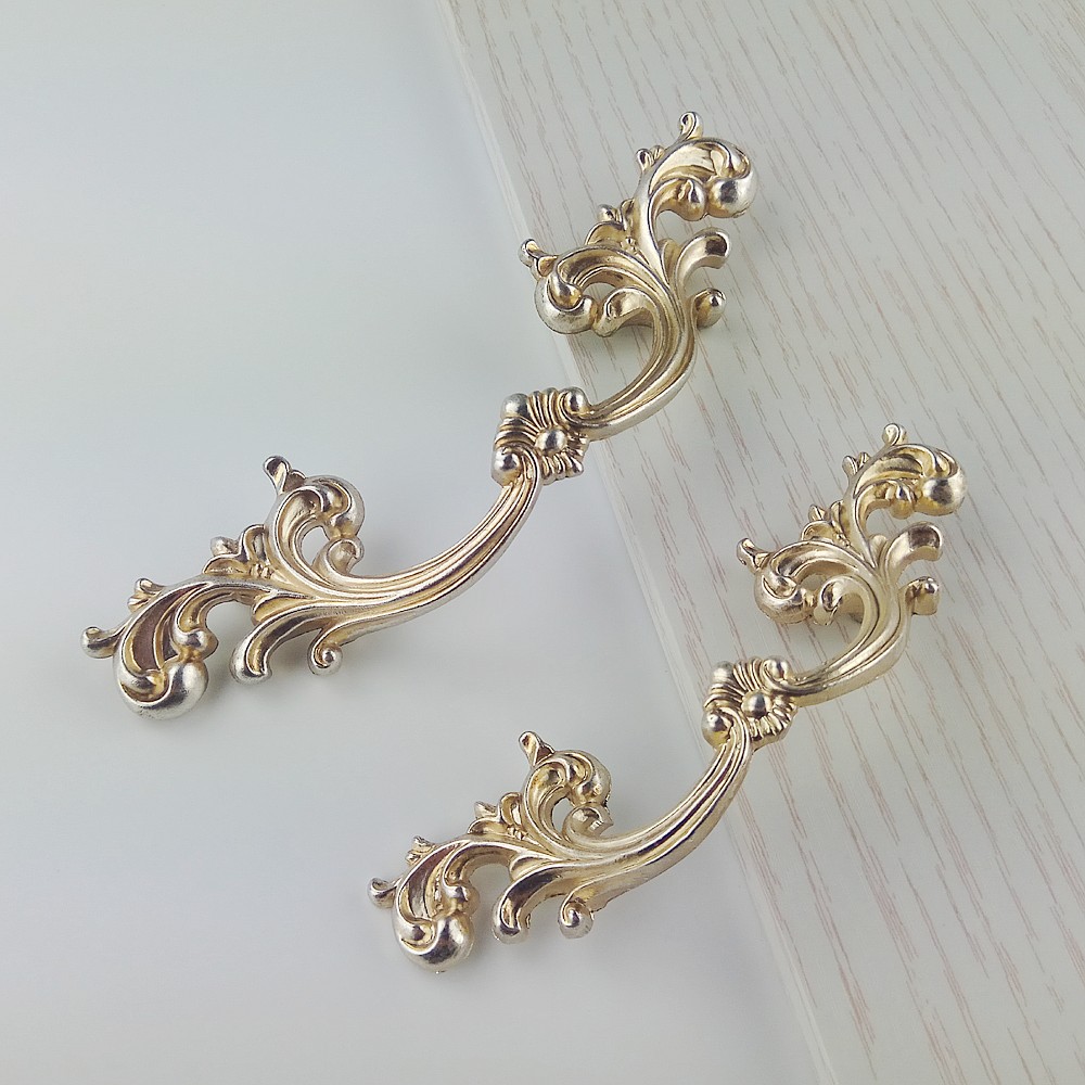 Vintage Furniture Hardware Pulls - Antigo prata clássico móveis ferragem lidar