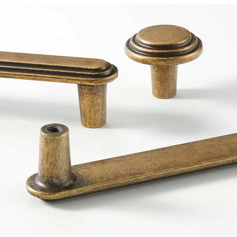 Vintage Furniture Hardware Pulls - Puxadores retrô de latão antigo, puxadores
