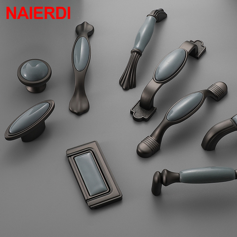 Vintage Furniture Hardware Pulls - Naierdi puxadores de armário de cerâmica,