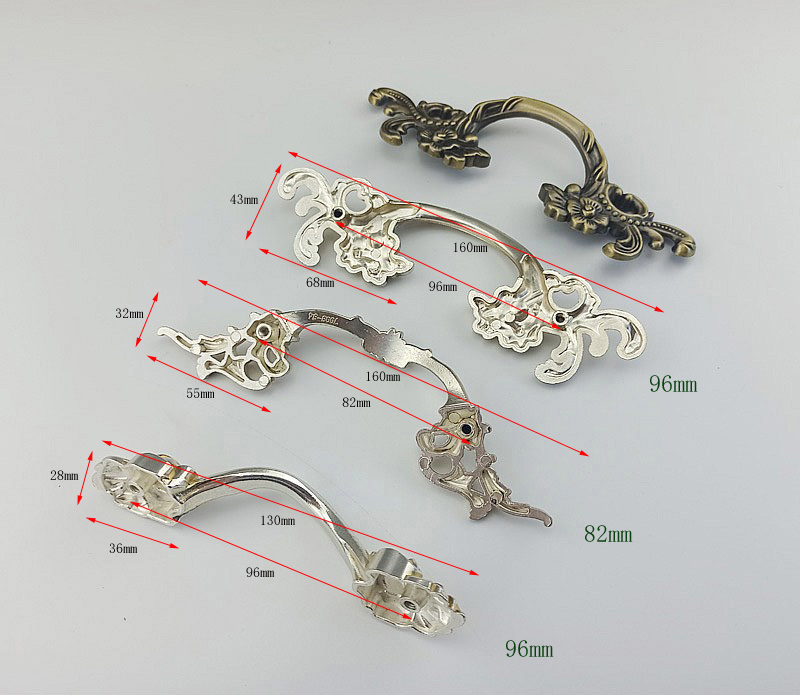 Antigo prata clássico móveis f - Vintage Furniture Hardware Pulls avaliação e preço