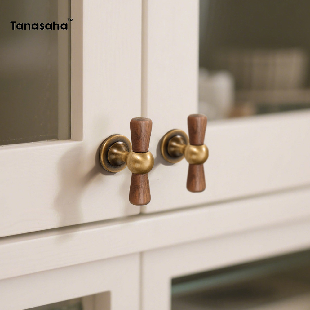 Puxador redondo de latão de no - Vintage Furniture Hardware Pulls avaliação e preço