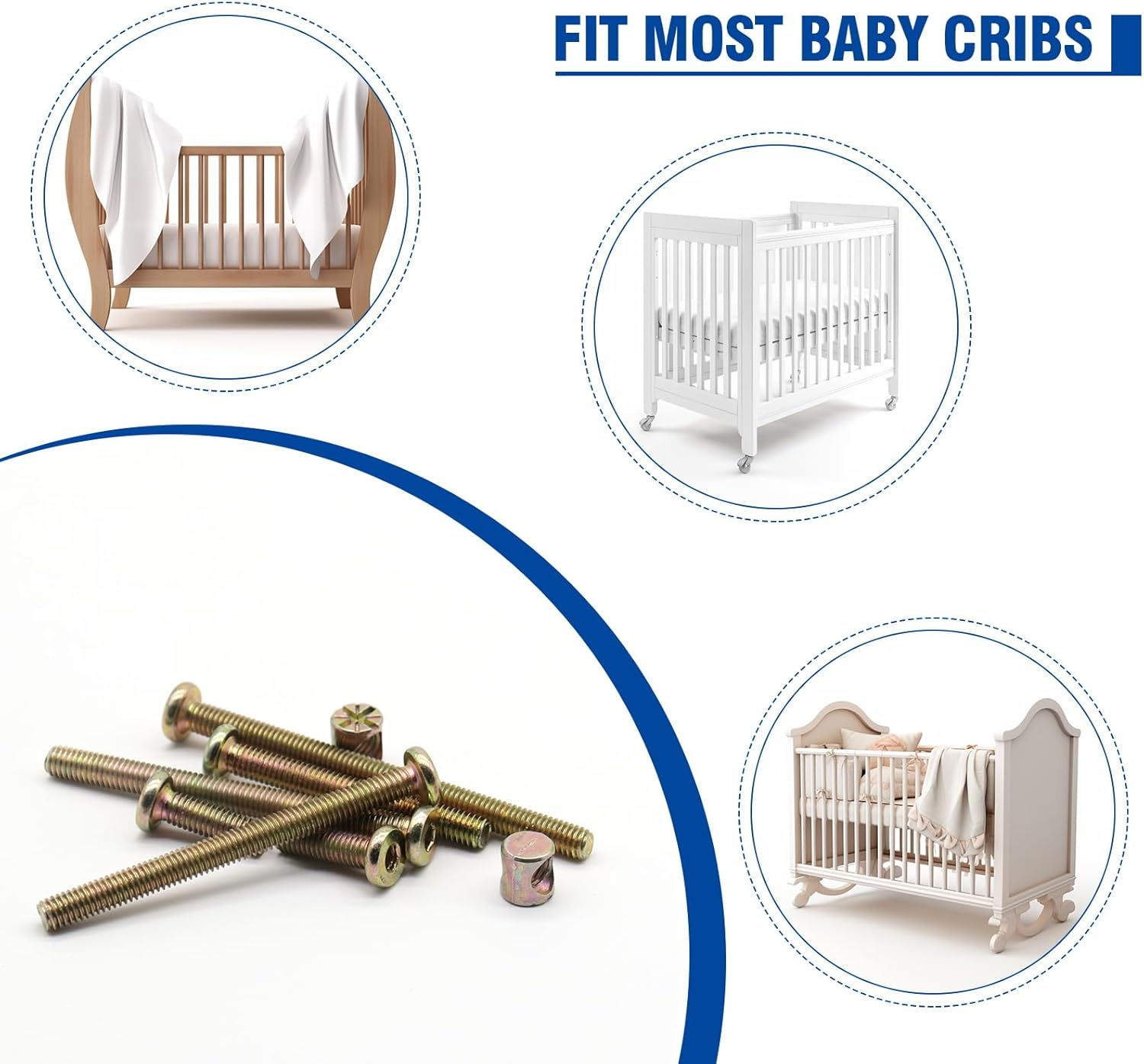 Kit de Parafusos para Berço VK - Furniture Hardware Replacement avaliação e preço
